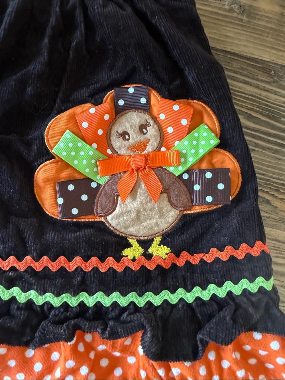 Turkey Day Corduroy Dress 6-9 MONTHS